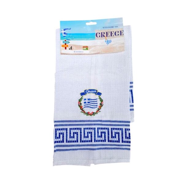 Πετσέτα ποτηρόπανο Souvenir με κέντημα - Σετ 12pcs - Greece - 416082
