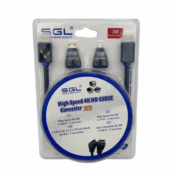 Σετ καλώδιο HDMI & αντάπτορες Mini/Micro HDMI - A1592X3 - 3m - 095639